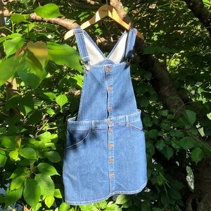 NWT Madewell Denim Overalls Mini Dress Jumper